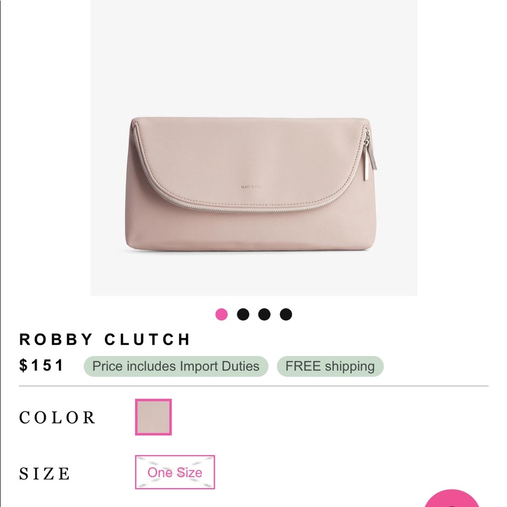 AUTHENTIC MATT & NAT FOLDOVER CLUTCH ROBBY